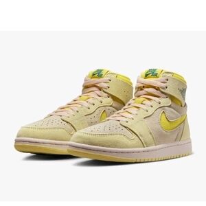 Nike Women's High-Top Sneakers - Yellow and Cream